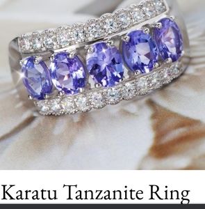Stauer Karate Tanzanite ring 8 3/4